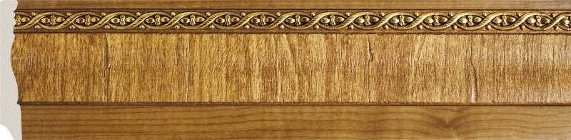 Багет интерьерный Cosca, плинтус потолочный 60, "золото"