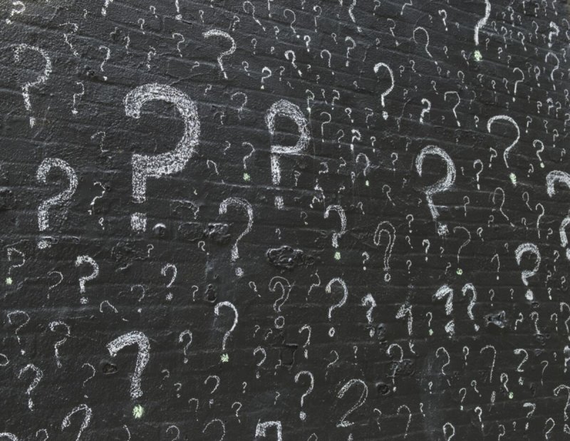 Много вопросительных знаков