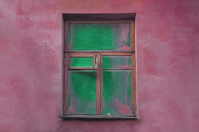 Старая оконная рама