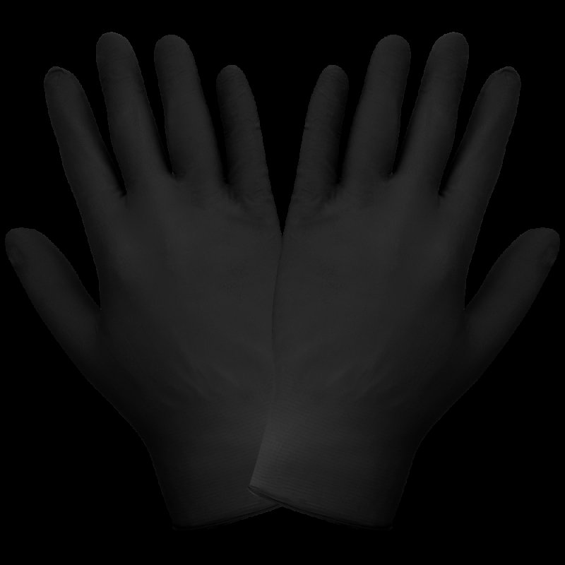 Перчатки прозрачные черные