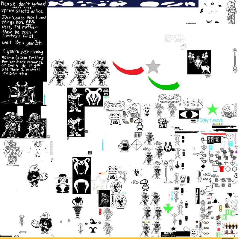 Спрайты андертейл