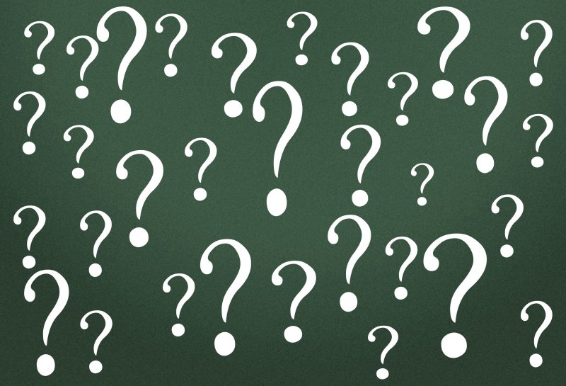 Много знаков вопроса