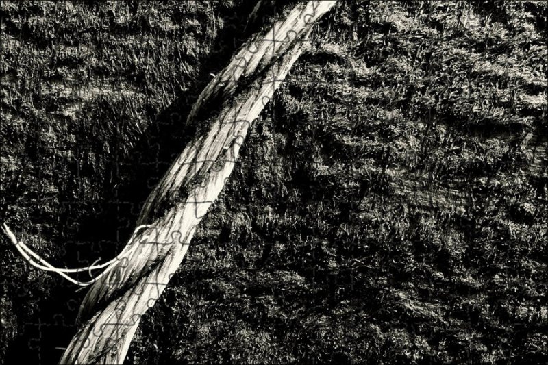 Черно белая веревка