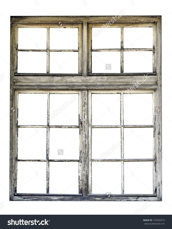 Старая оконная рама