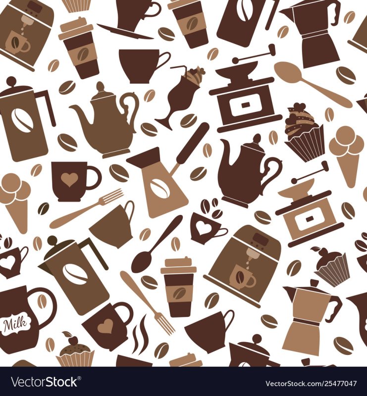 Паттерн кафе вектор