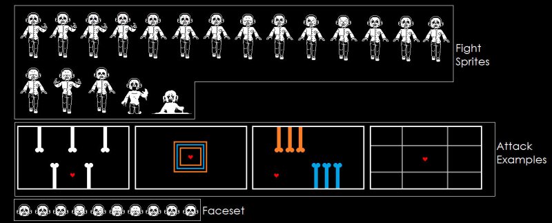 Спрайты андертейл битва