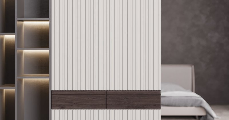 Шкаф с геометрической фрезеровкой