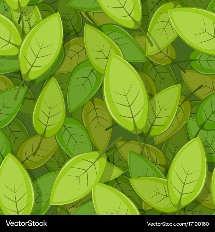 Зеленые листья арт