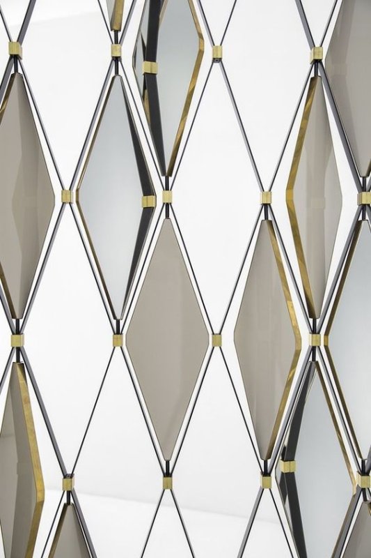 Зеркало с ромбами с фацетом