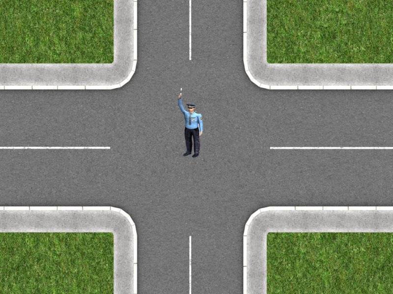 Перекресток вид сверху