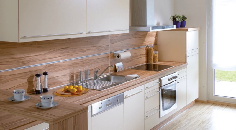 Кухня икеа белая с деревянной столешницей