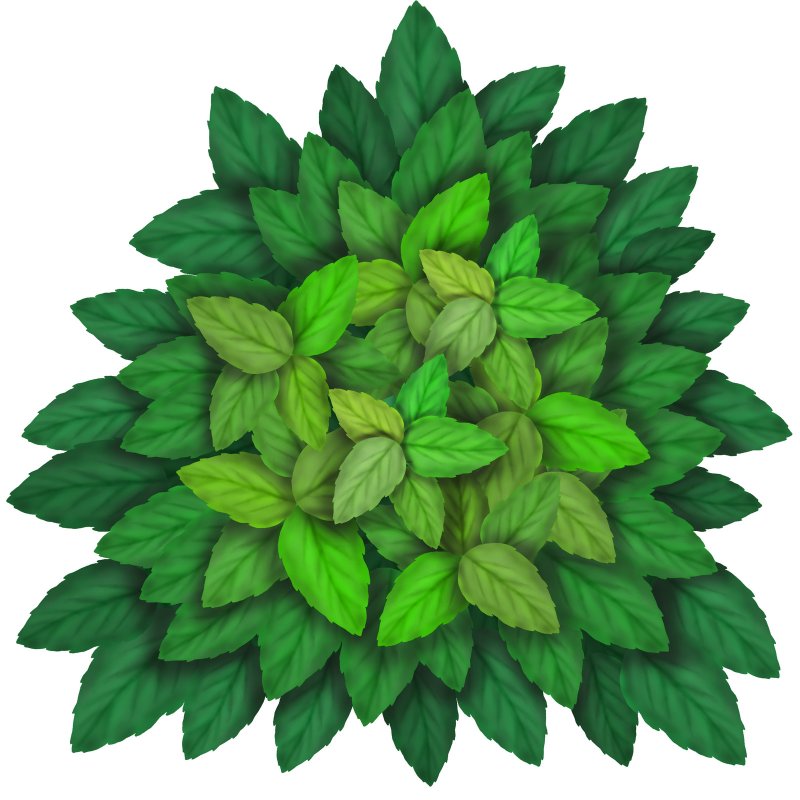 Кусты мультяшные