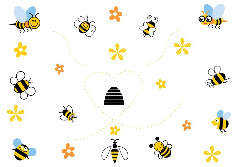Фон пчелки