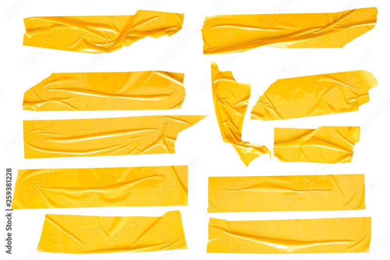 Кусок желтого скотча