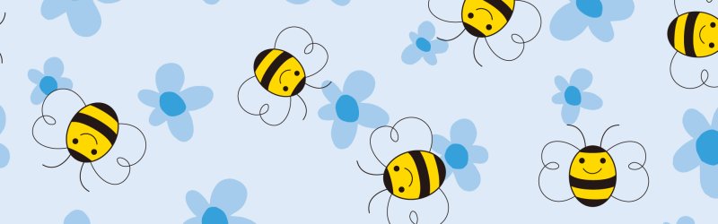 Фон детский с пчелками