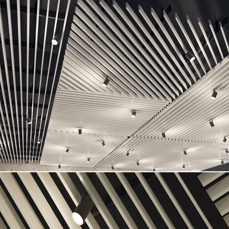 Реечный потолок Албес