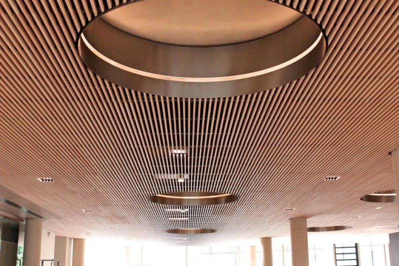 Кубообразный реечный потолок Албес