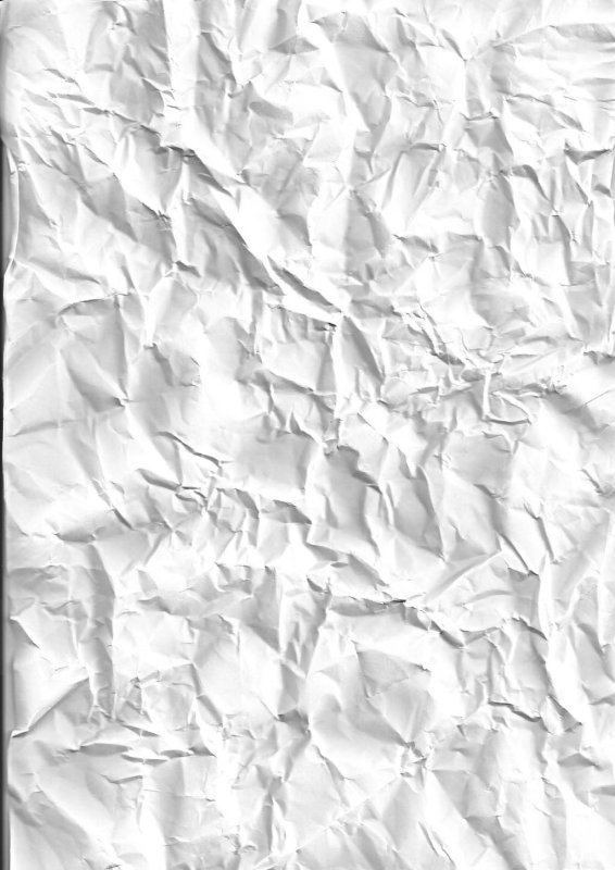 Белая мятая бумага