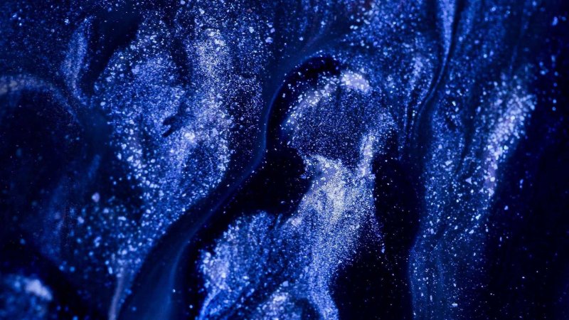Синие блёстки