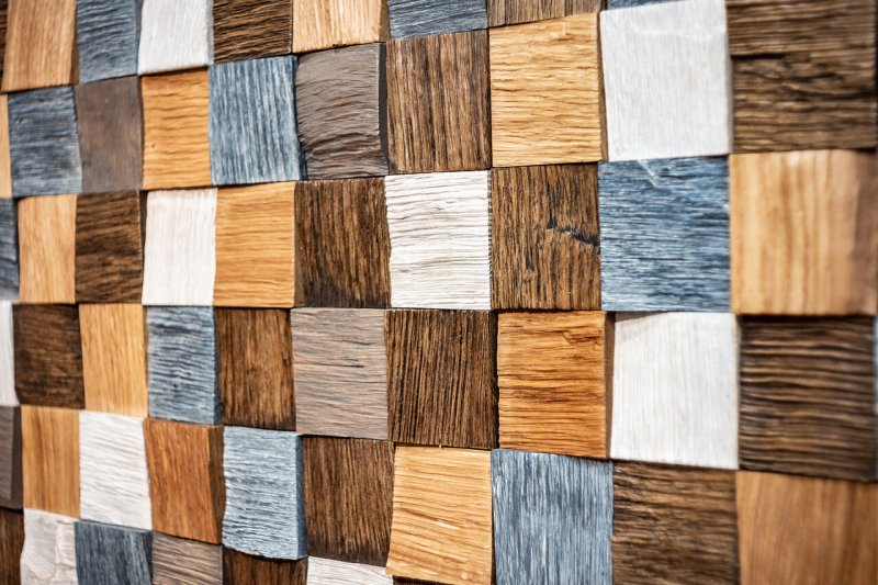 WG-irt панель самокл Decoself 3d (10шт/уп) деревянная мозаика 70*70см 1/1