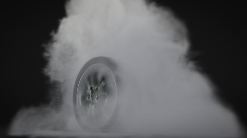 Дым от колес