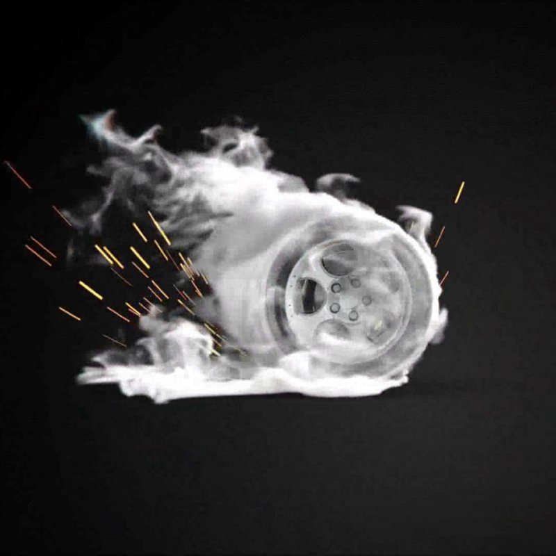 Дым от колес