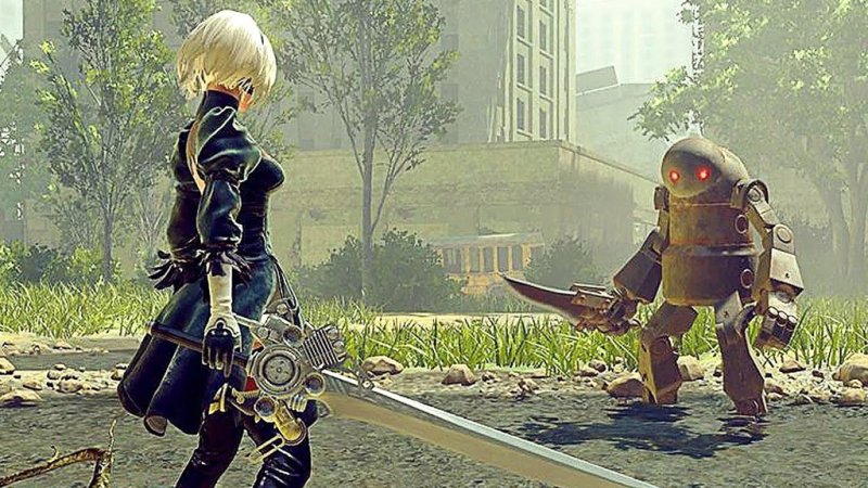 NIER Automata геймплей
