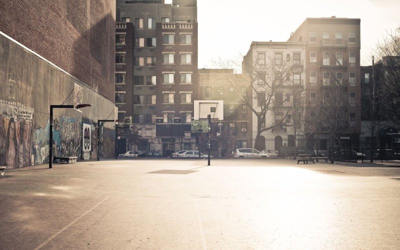 Гетто зима Лос Анджелес переулок