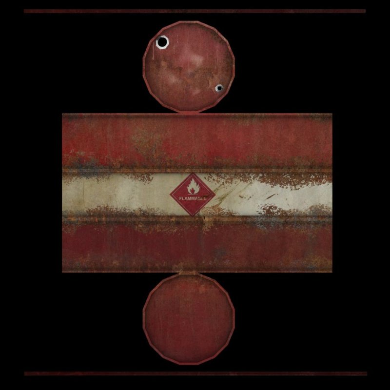 Развертка ржавой бочки