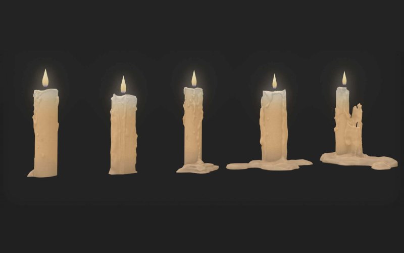 Свеча 3д