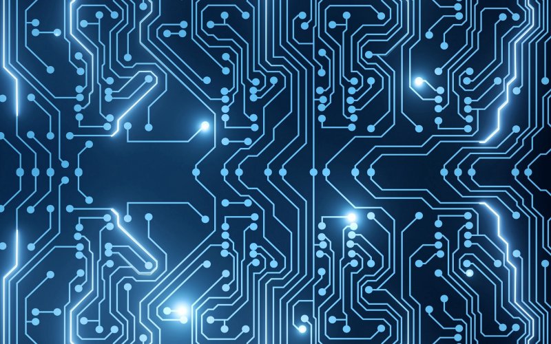 Печатная плата синяя