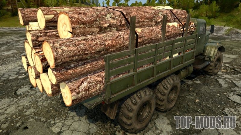 SNOWRUNNER прицеп для средних брёвен