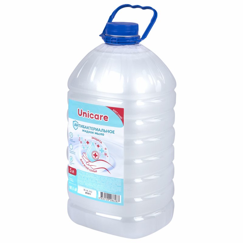 Мыло жидкое Unicare антибактериальное 5 л (ПЭТ)