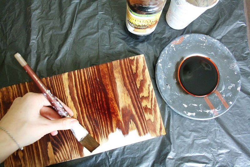 Имитация дерева красками