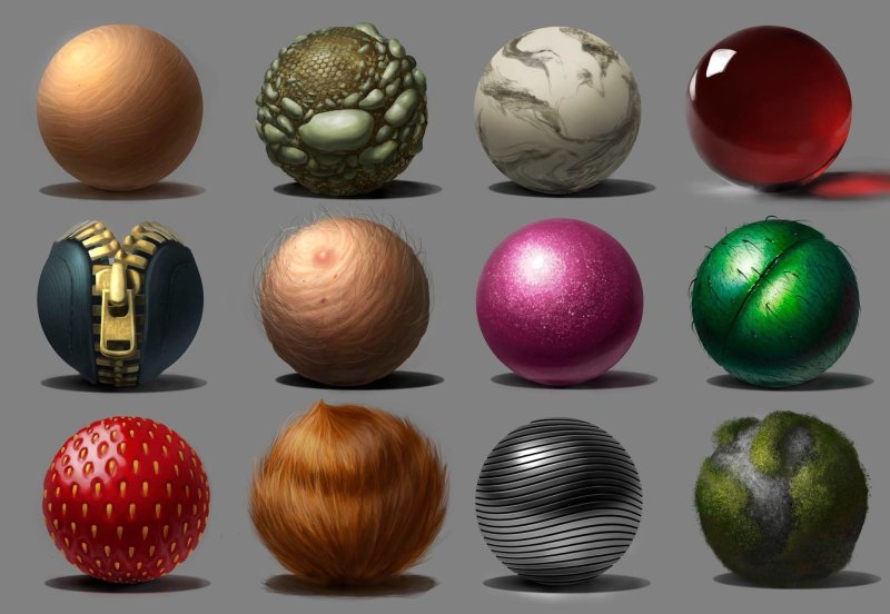 Шар с разными текстурами