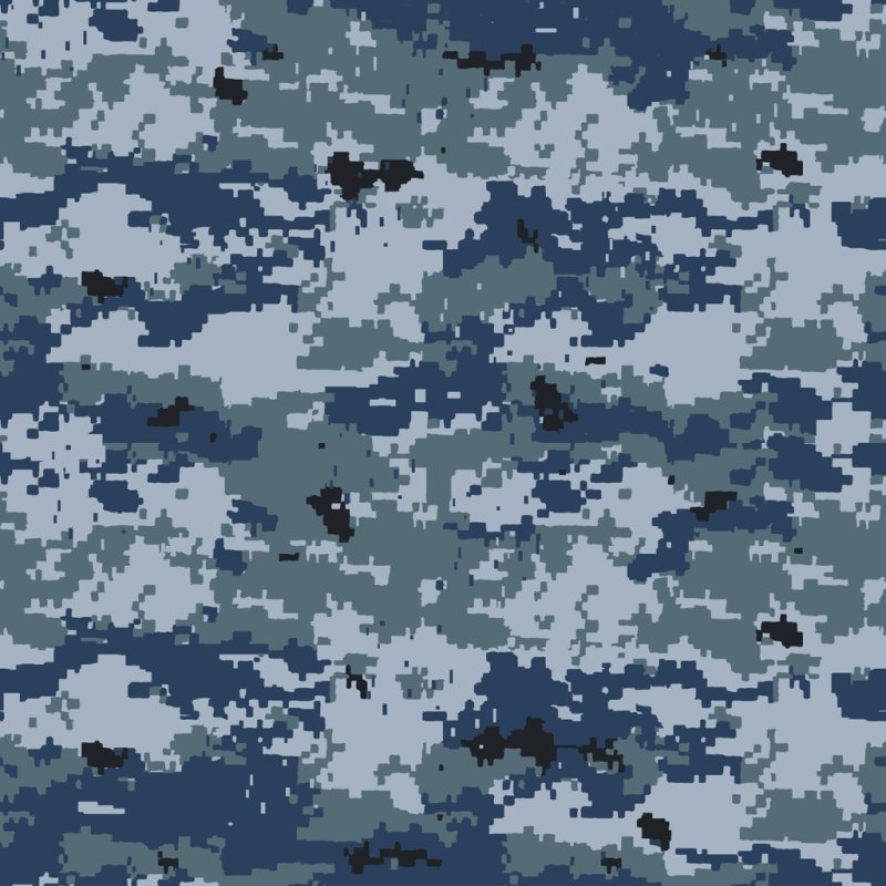 Blue Digital Camo камуфляж