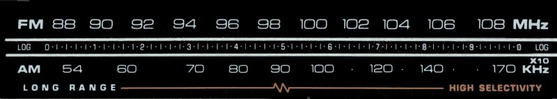 Шкала старого радиоприемника