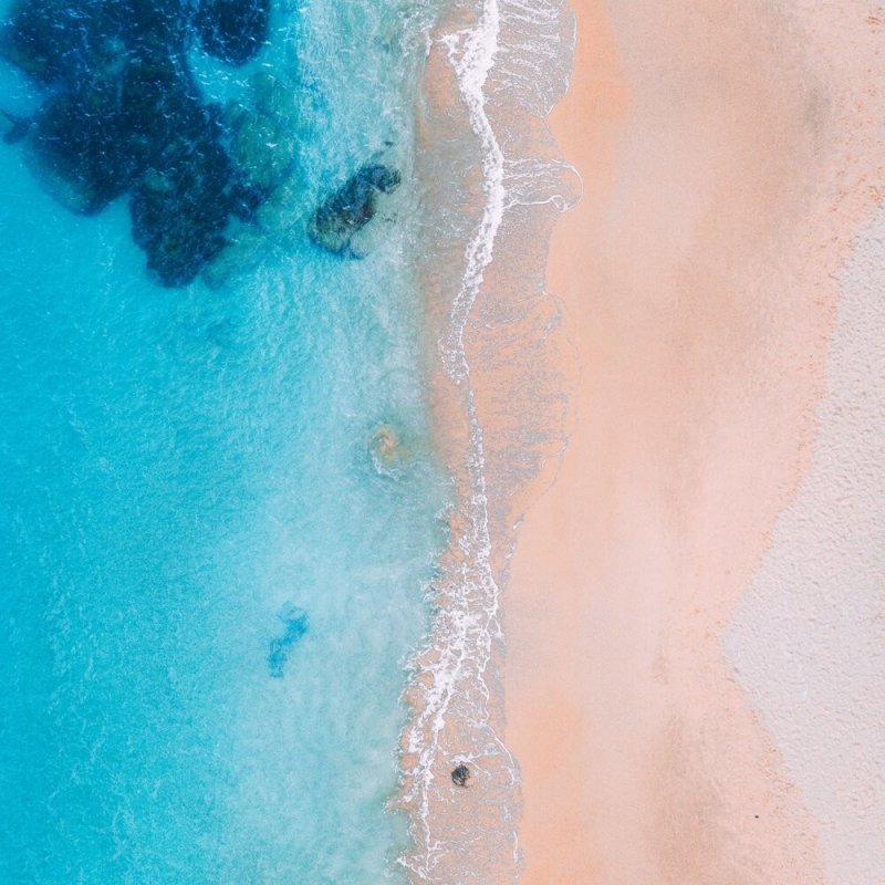 Море пляж вид сверху