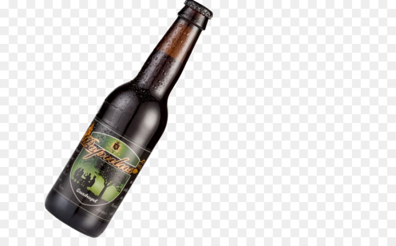 Бутылка пива на прозрачном фоне