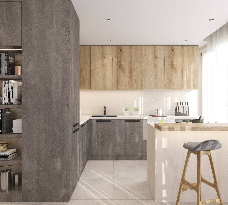 ЛДСП дуб Эвок Прибрежный Кроношпан