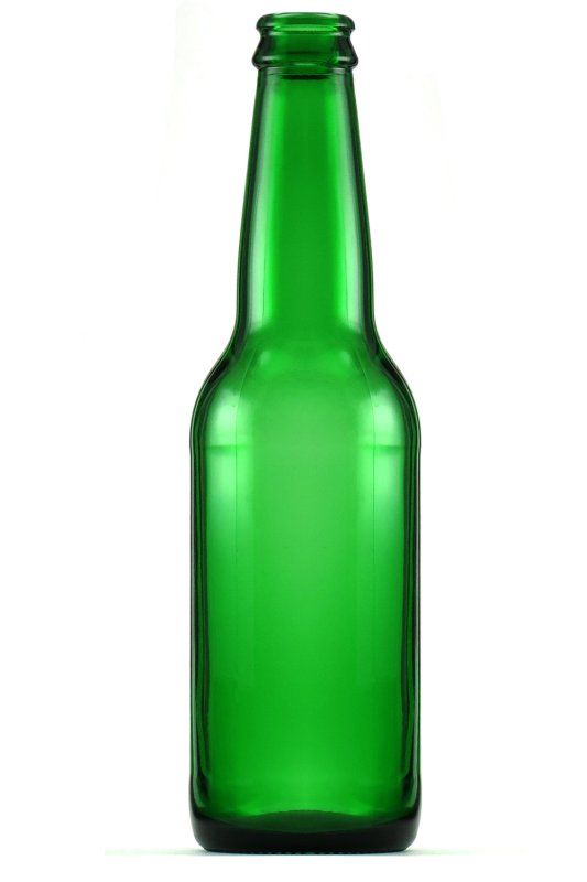 Бутылка зеленая стеклянная