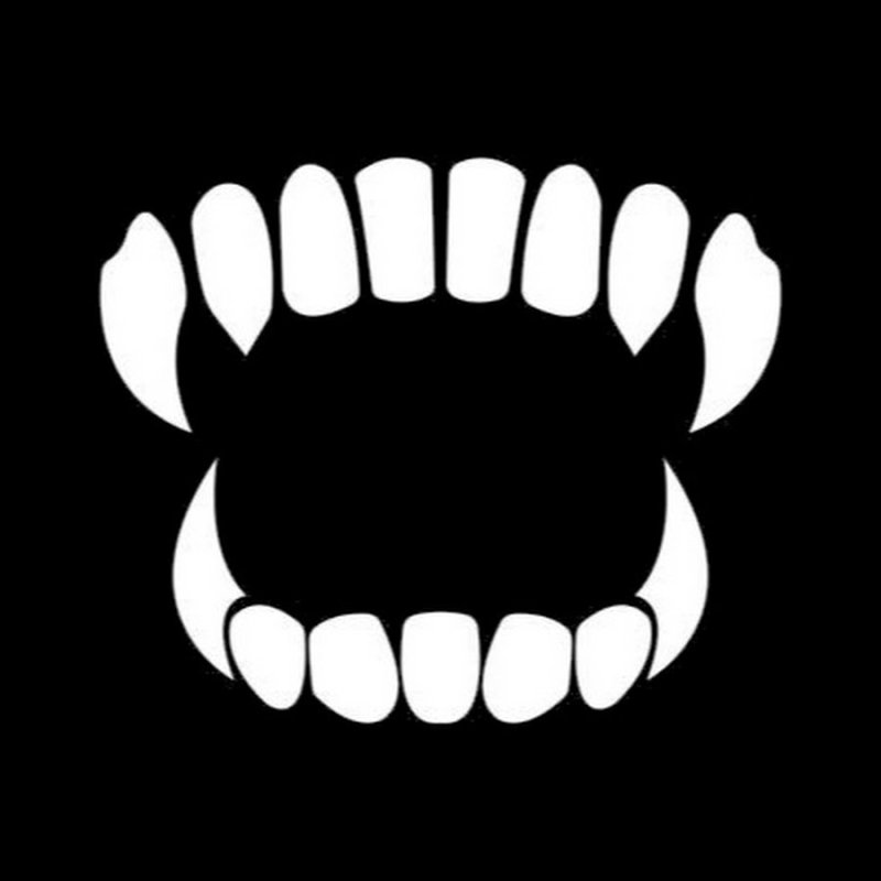 Острые зубы силуэт
