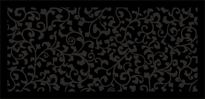 Растительный орнамент черно белый