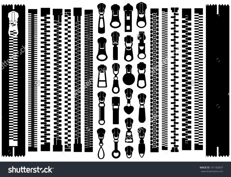 Застежка молния вектор