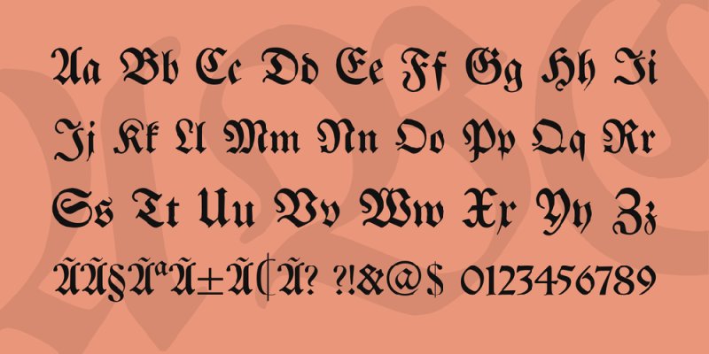 Готический шрифт Fraktur