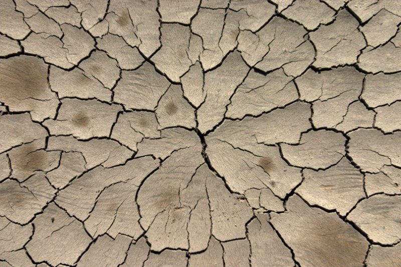 Потресканная глина почва