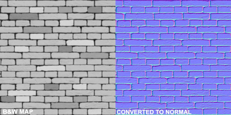 Карта нормалей кирпич