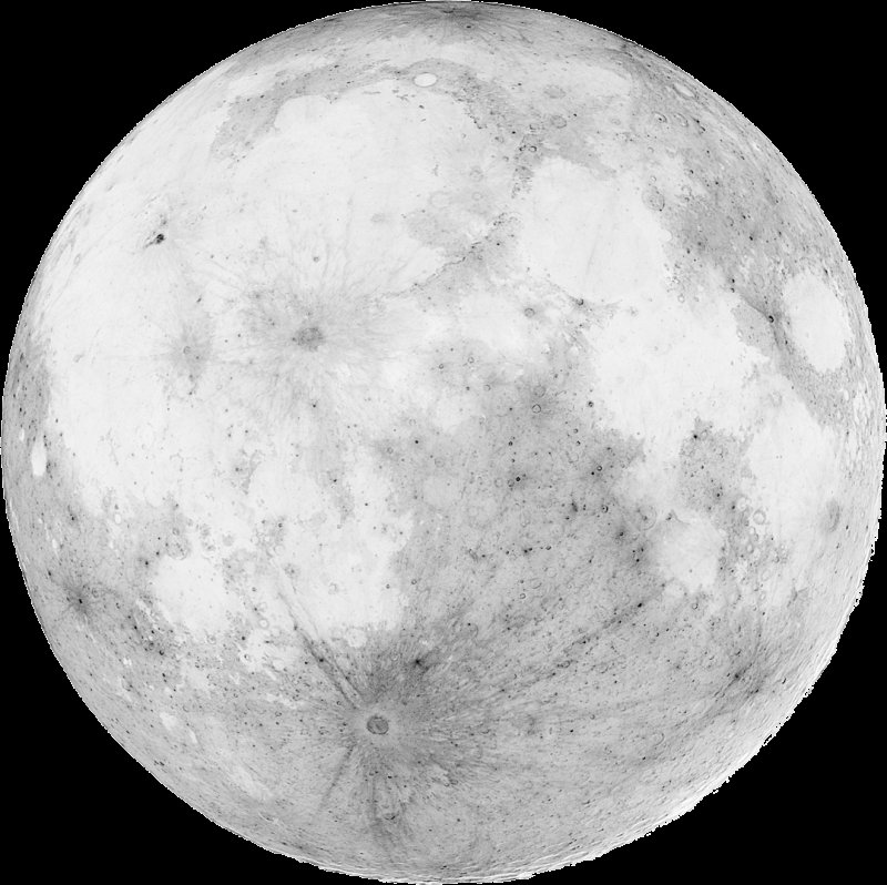 Луна на белом фоне