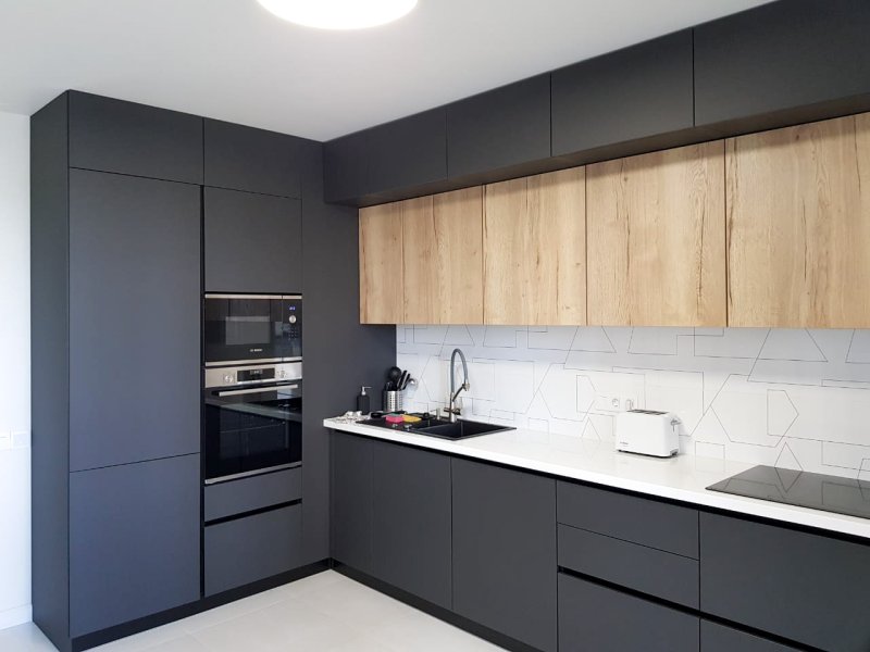 Кухня фасады Egger графит sf019