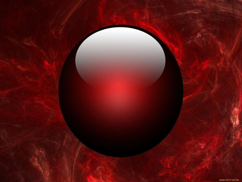 Черно красный шар